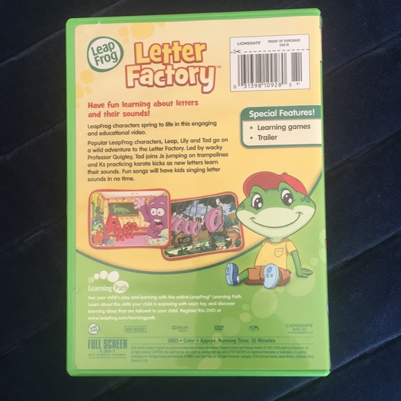 Leap Frog Letter Factory DVD, learn letters & their sounds, early reading skills - Picture 2 of 3